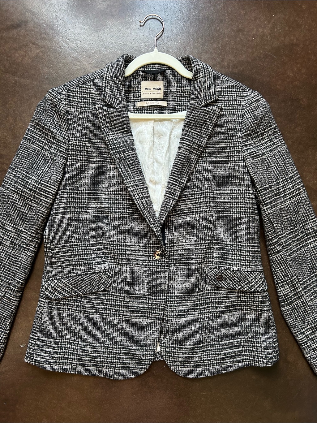 Mos Mosh Woven Glen Plaid Blake Blazer- Size 42